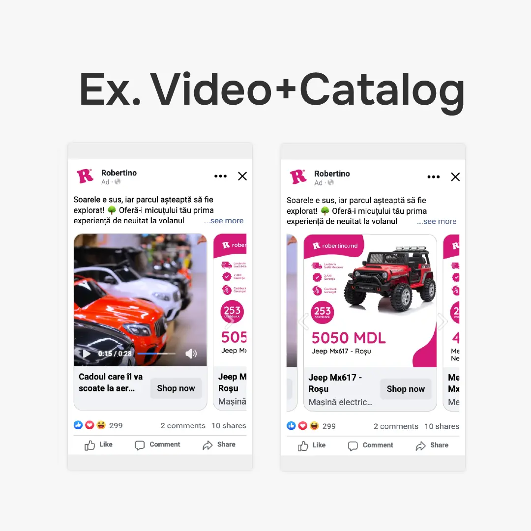 Exemplu Video + Catalog Ad